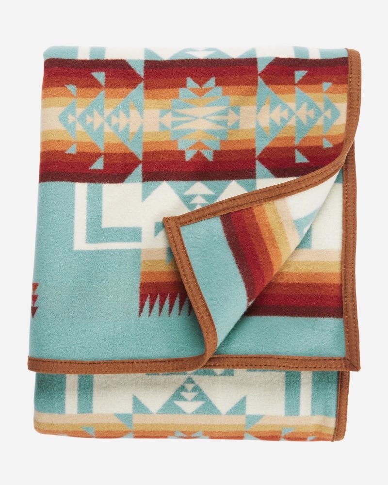 Pendleton Twin Chief Joseph Blanket In Aqua, 64-In x 80-In