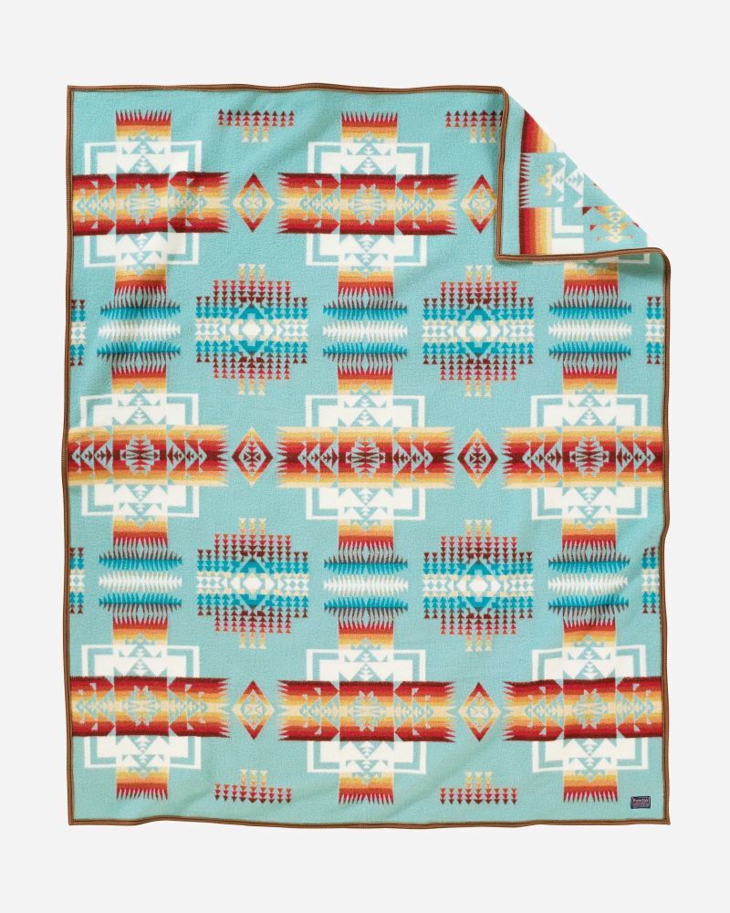 Pendleton Twin Chief Joseph Blanket In Aqua, 64-In x 80-In