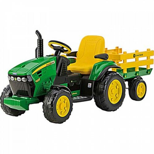 Peg Perego 12V John Deere Ground Force with Trailer