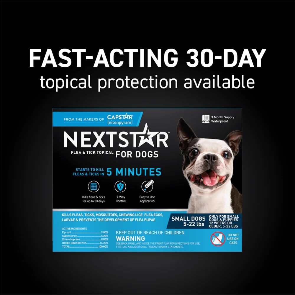 Capstar Nextstar Flea & Tick Topical for Small Dogs, 3-Months