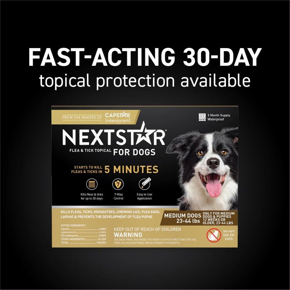 Capstar Nextstar Flea & Tick Topical for Medium Dogs, 3-Months