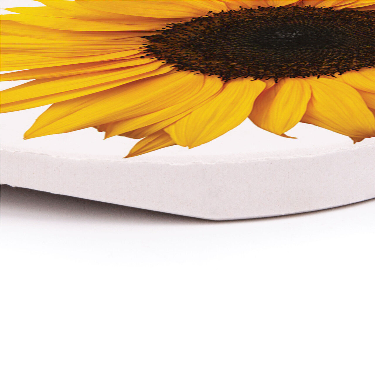 P. Graham Dunn Sunflower Ceramic Car Coaster, 2 3/4-In
