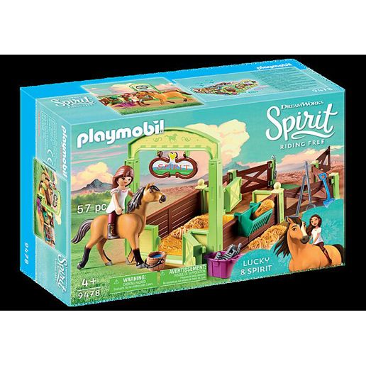 Playmobil Spirit Riding Free Lucky & Spirit With Horse Stall Playset, Multicolor