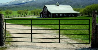 Powder River 6-Ft X 52-In 1600 Tube Gate with a 180 Degree Hinge