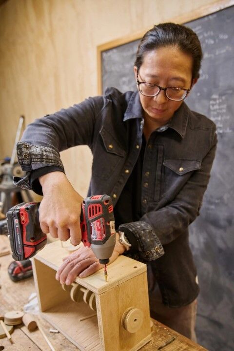 Dovetail Workwear Women's Zeller DX Work Shirt in Black Denim