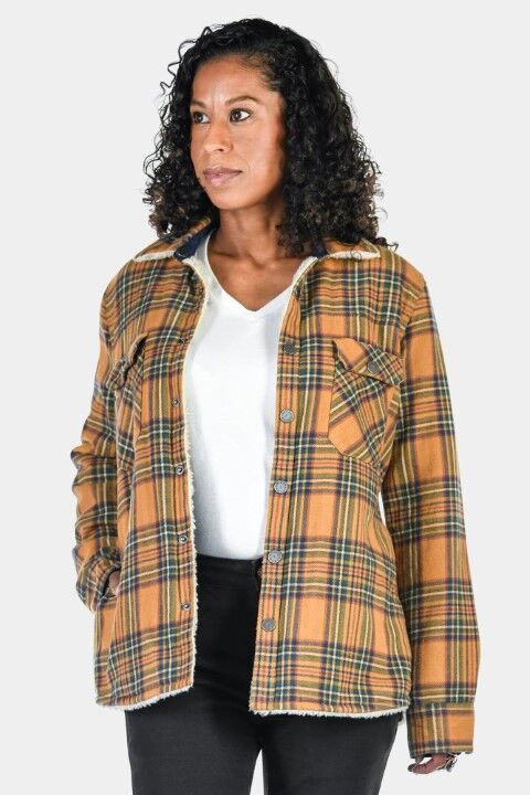 Dovetail Workwear Women's Old School Reversible Work Jacket in Harvest Plaid