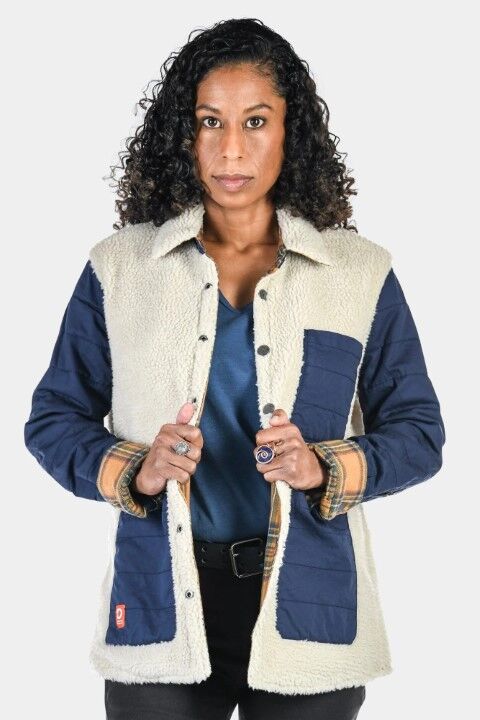 Dovetail Workwear Women's Old School Reversible Work Jacket in Harvest Plaid