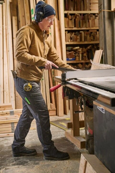 Dovetail Workwear Women's D-Fender Pant in Cement Grey Stretch Canvas