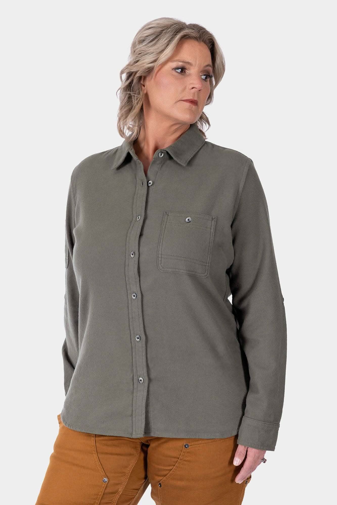 Dovetail Workwear Women's Givens Stretch Chamois Work Shirt