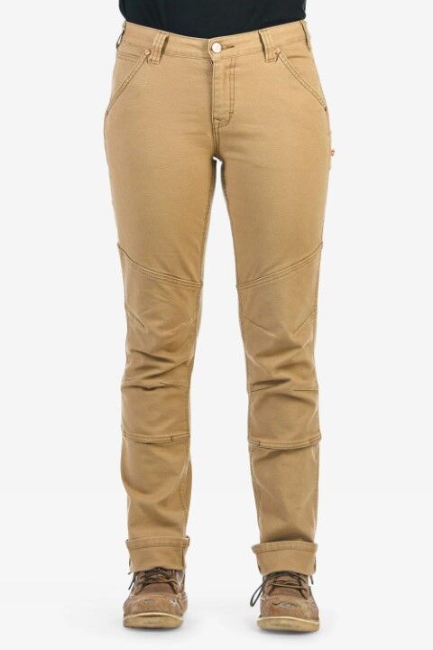 Dovetail Workwear Women's GO TO Stretch Canvas Pant in Sawdust Brown