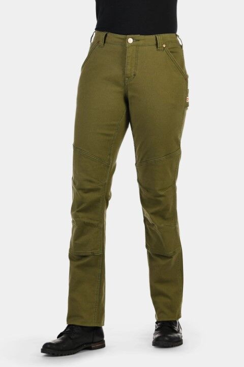 Dovetail Workwear Women's GO TO Stretch Canvas Pant in Kelp Green