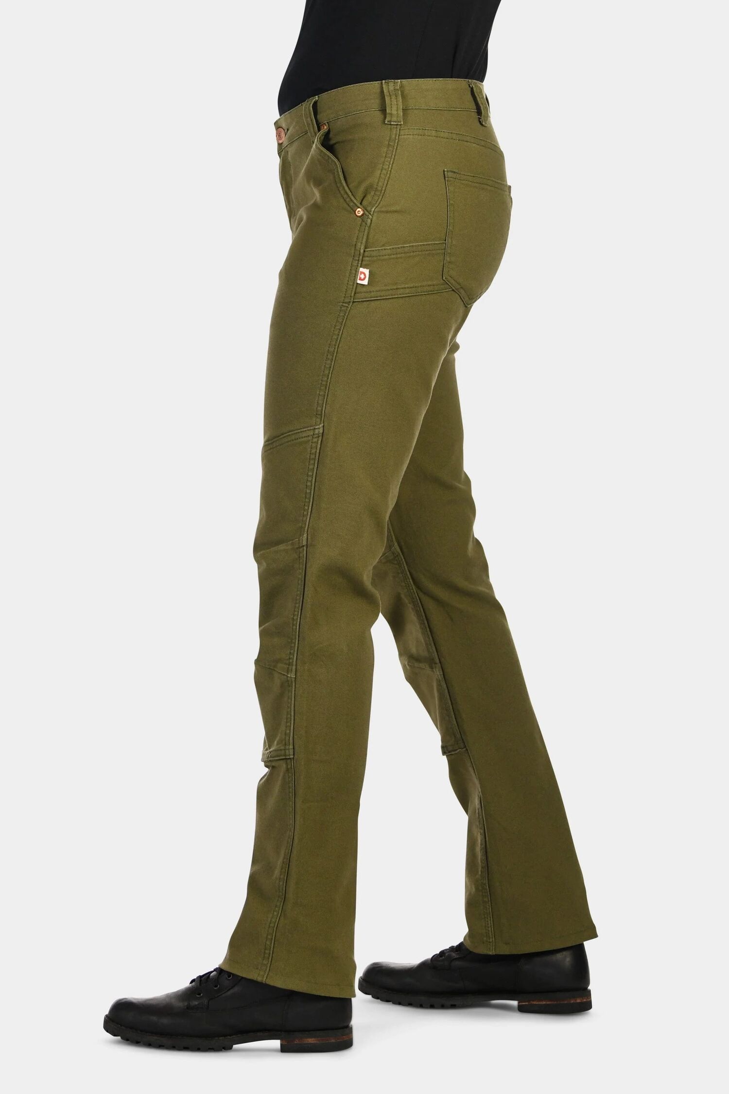 Dovetail Workwear Women's GO TO Stretch Canvas Pant in Kelp Green
