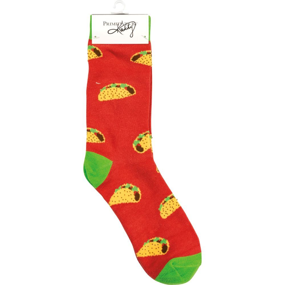 Primitives By Kathy Life Happens Tacos Help Box Sign And Sock Set