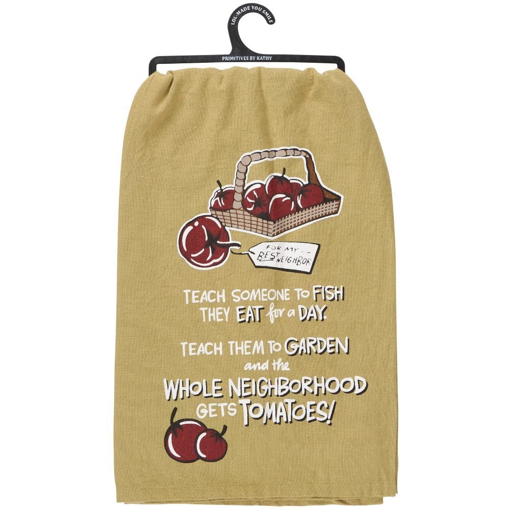 Primitives By Kathy Gets Tomatoes Kitchen Towel