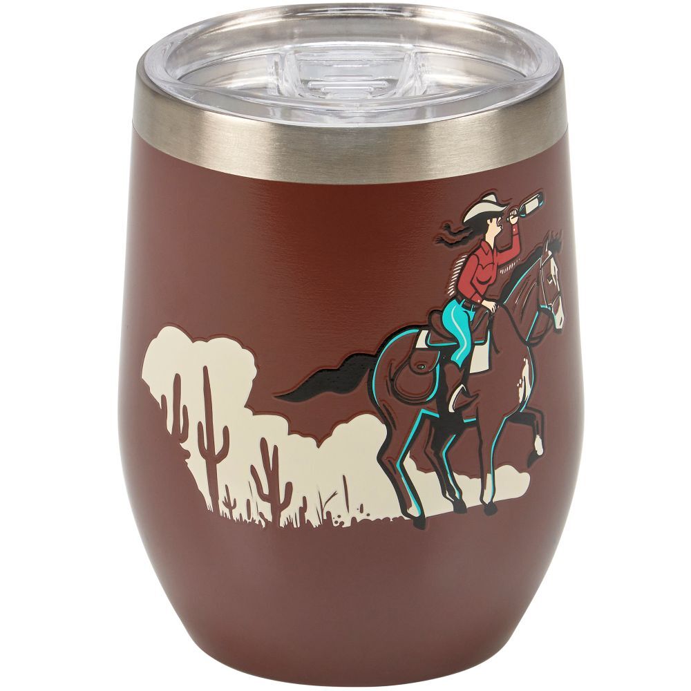 Primitives By Kathy Wine & Horses Wine Tumbler, 12-Oz