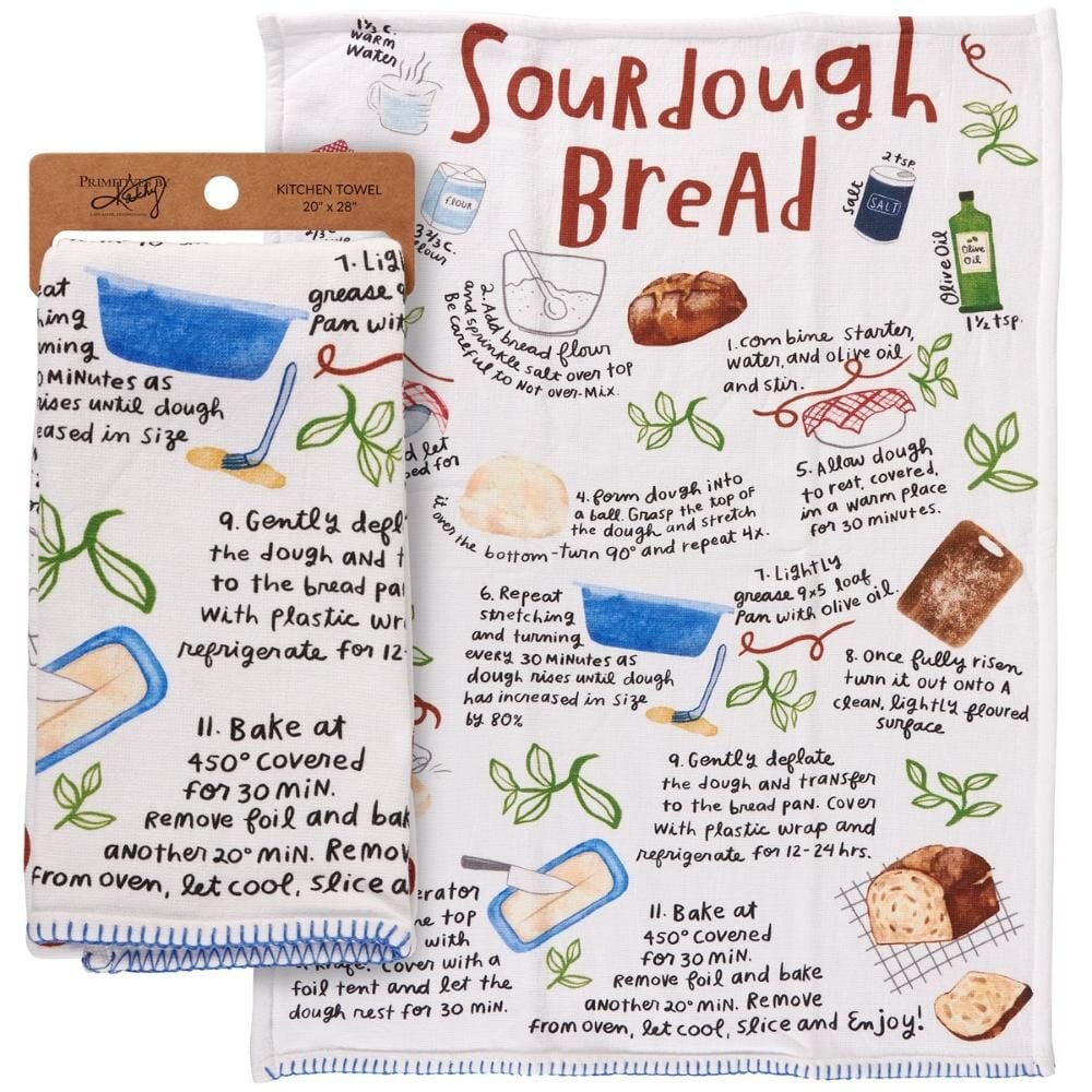 Primitives By Kathy Sourdough Bread Recipe Kitchen Towel