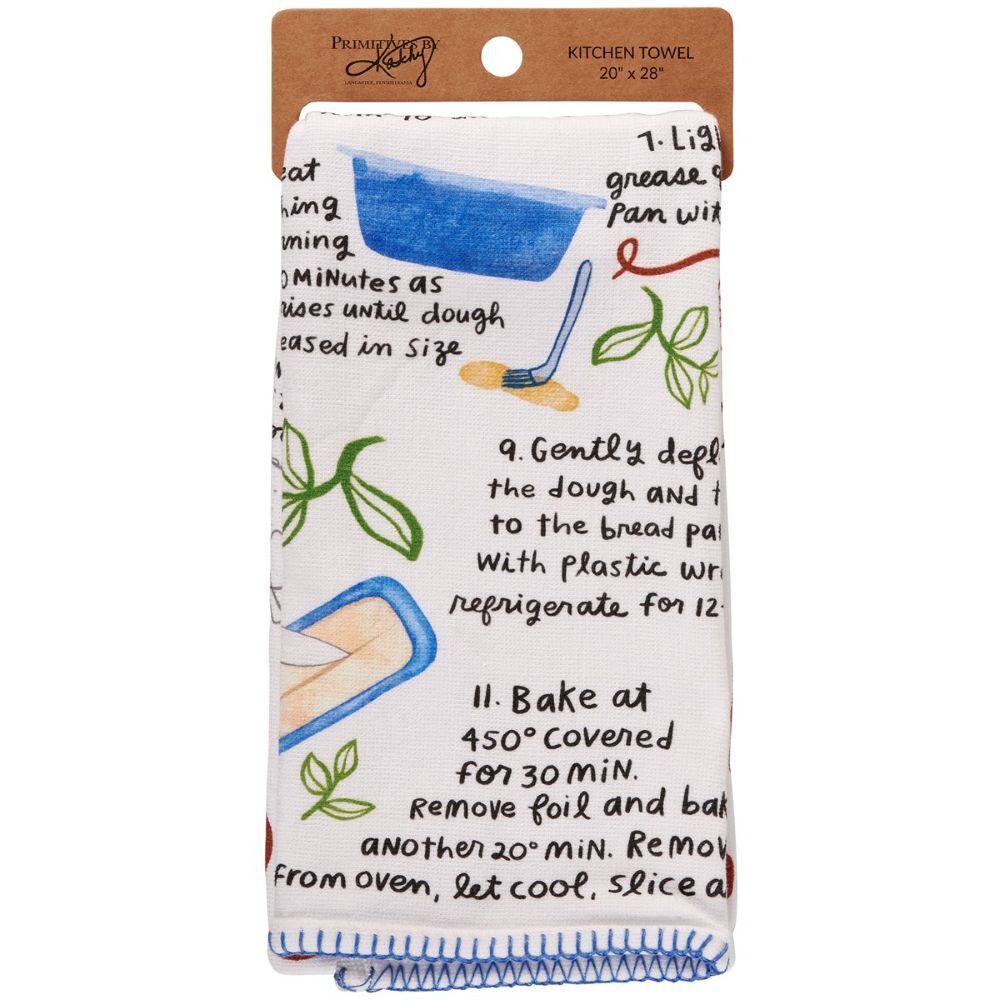 Primitives By Kathy Sourdough Bread Recipe Kitchen Towel