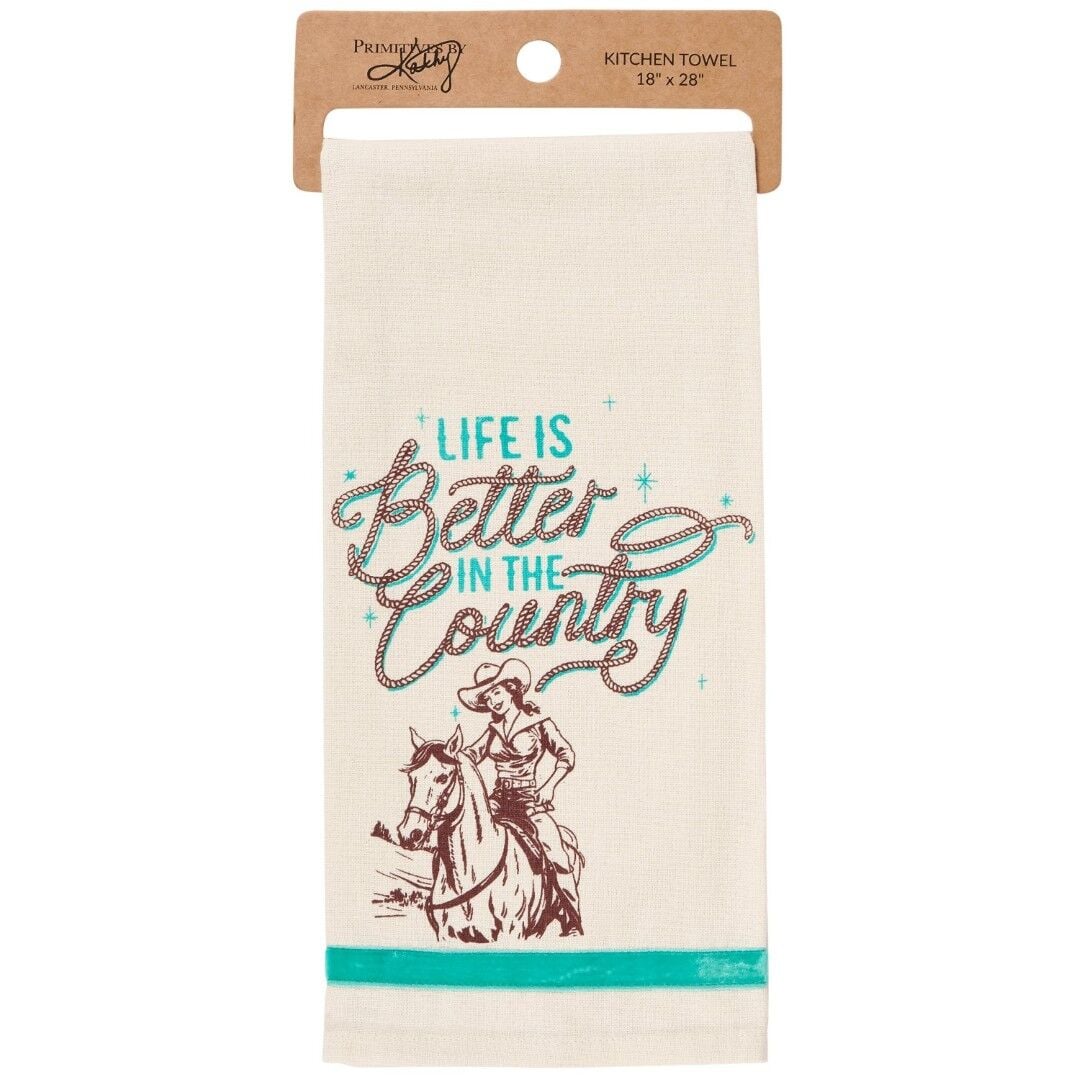 Primitives By Kathy Better In The Country Kitchen Towel, 18 in. x 28 in.