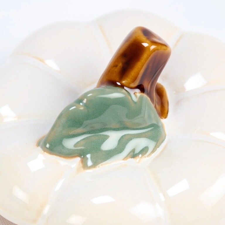 Primitives By Kathy Tall White Pumpkin Treat Jar, 4-In x 5 1/4-In