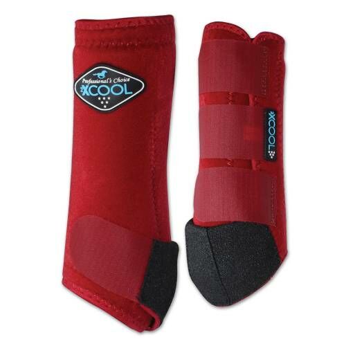 2XCool Sports Medicine Boots Front in Crimson Red, Medium