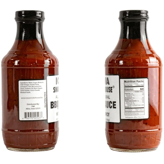 Iowa Smokehouse Hot 'N Spicy BBQ Sauce, 19-Oz