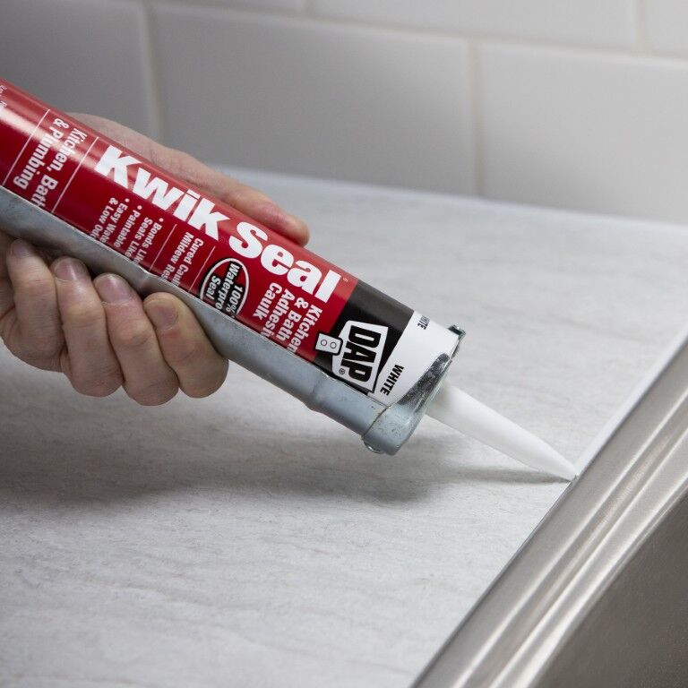 DAP Kwik Seal Kitchen & Bath Adhesive Caulk, 10.1-Oz