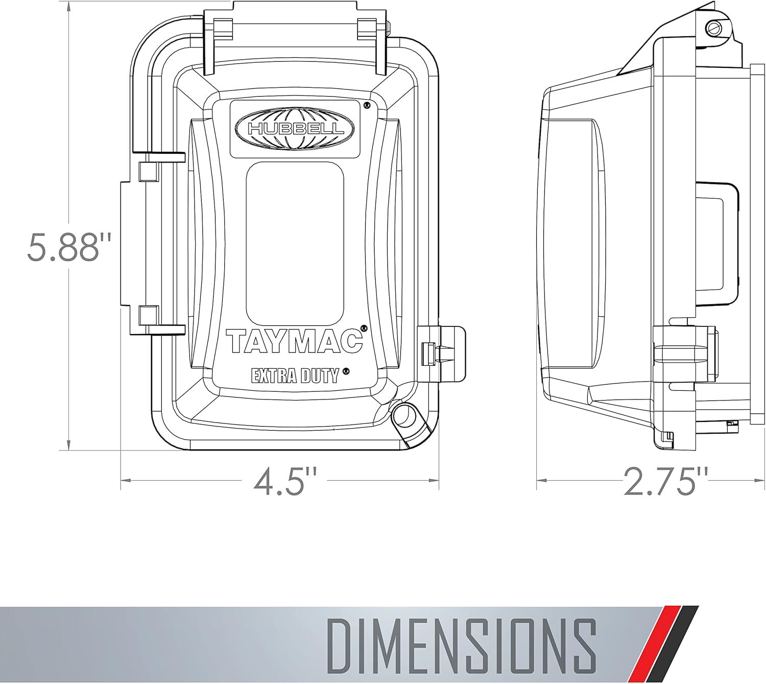 TayMac Extra Duty 1-Gang Weatherproof In-Use 16-In-1 Electrical Cover, 2 3/4-In
