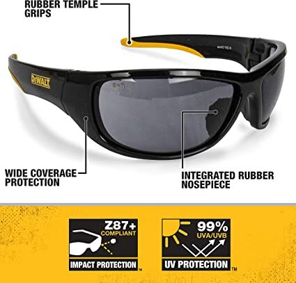 DeWALT Dominator Safety Glasses, Smoke