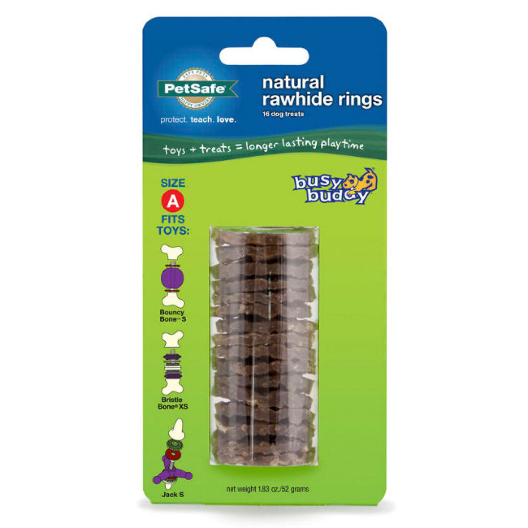 PetSafe Rawhide Treat Rings for Small Dogs, 16-Pc