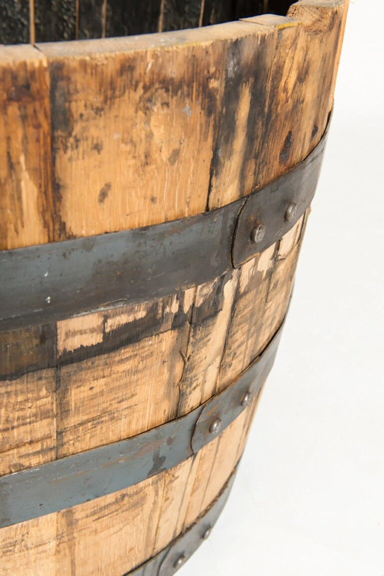Half Oak Barrel Planter, 26-In x 18-In x 26-In