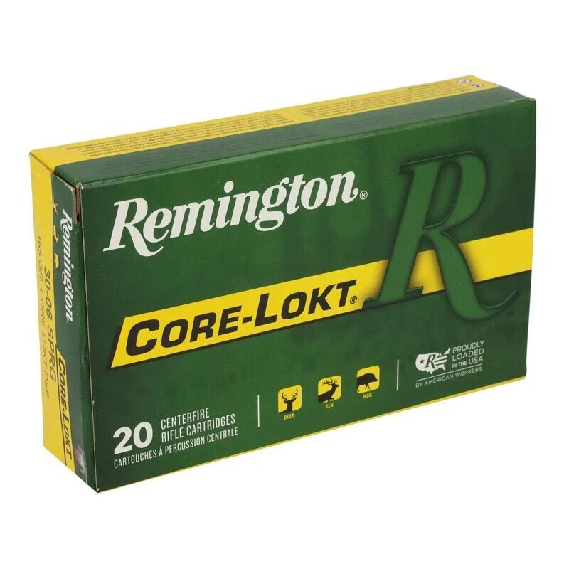 Remington Core-Lokt .30-06 Springfield, 165 Grain Pointed Soft Point Rifle Ammo, 20-Rd