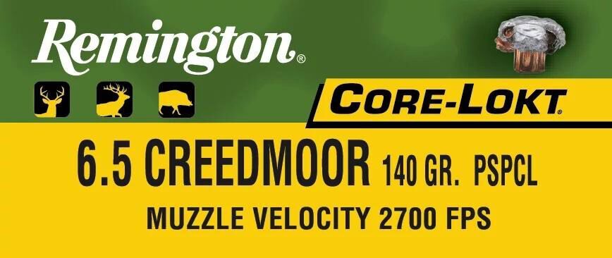 Remington Core-Lokt 6.5 Creedmoor, 140 Grain Pointed Soft Point Rifle Ammo, 20-Rd