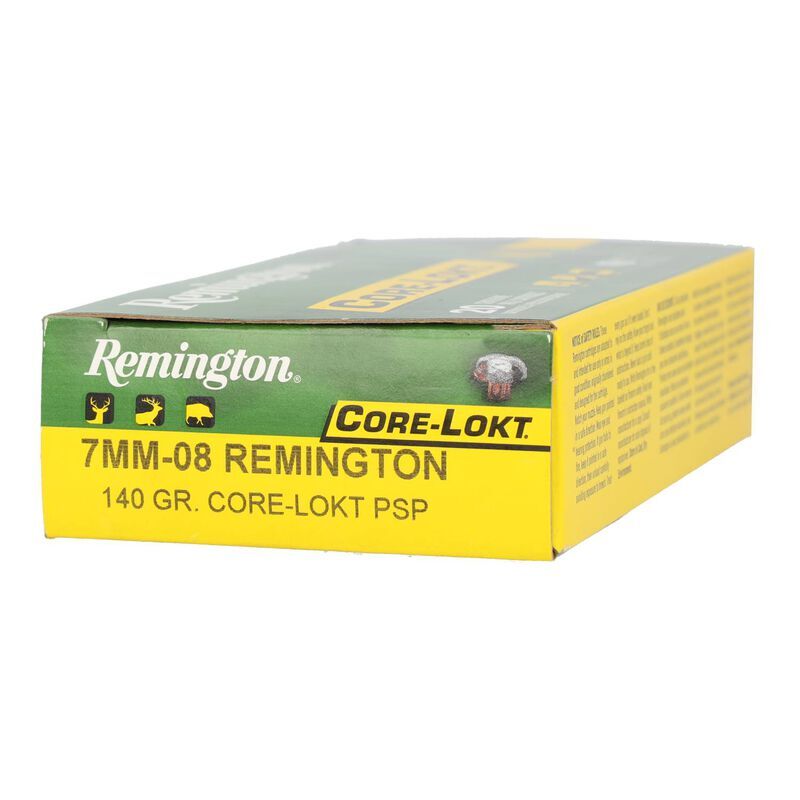 Remington Core-Lokt 7mm-08 Rem, 140 Grain Pointed Soft Point Rifle Ammo, 20-Rd