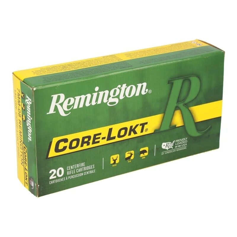 Remington Core-Lokt 7mm-08 Rem, 140 Grain Pointed Soft Point Rifle Ammo, 20-Rd