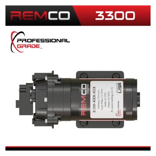Remco Professional Grade 3300 Sprayer Pump, 12-V, 2.2-GPM, 60-PSI, 3/4-In QA Port