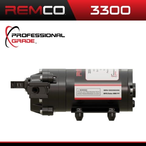 Remco Professional Grade 3300 Sprayer Pump, 12-V, 2.2-GPM, 60-PSI, 3/4-In QA Port