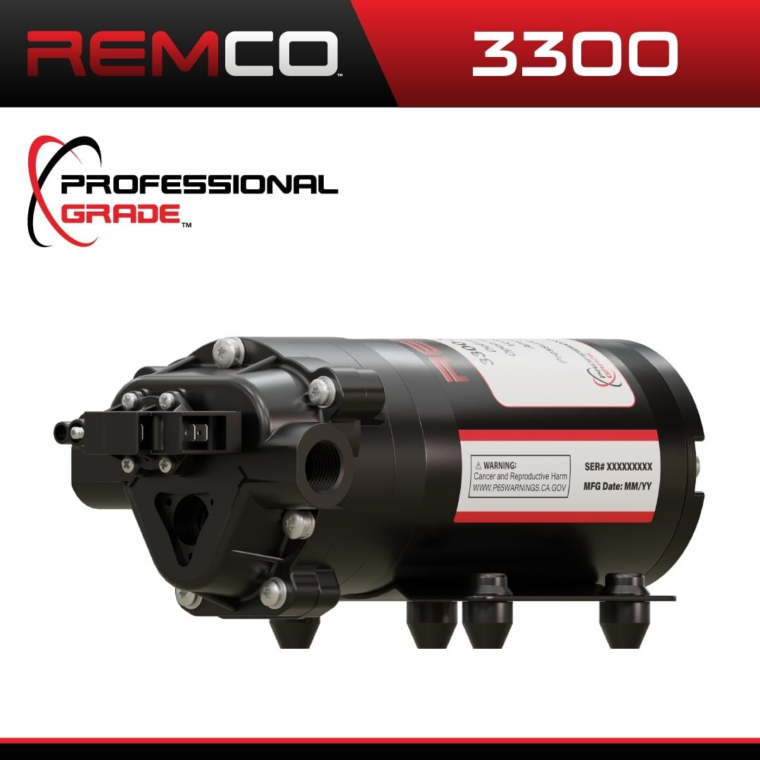 Remco Professional Grade 3300 Sprayer Pump 12-V, 2.2-GPM, 60-PSI, 3/8-In FNPT