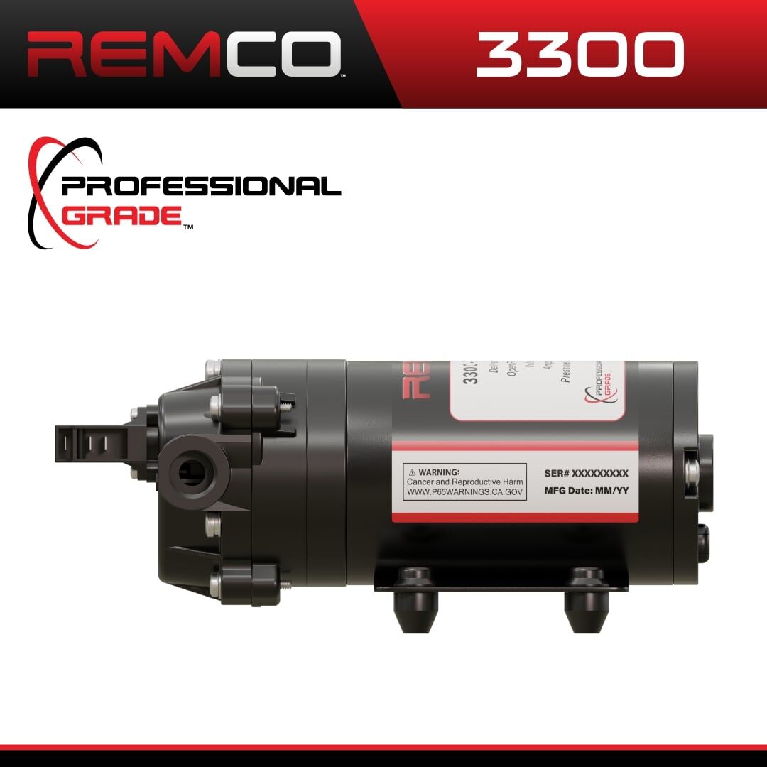 Remco Professional Grade 3300 Sprayer Pump 12-V, 2.2-GPM, 60-PSI, 3/8-In FNPT