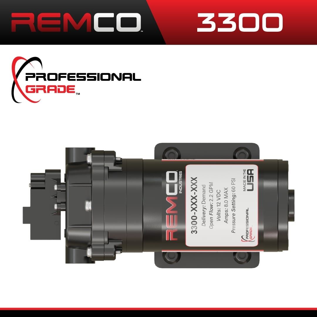 Remco Professional Grade 3300 Sprayer Pump 12-V, 2.2-GPM, 60-PSI, 3/8-In FNPT