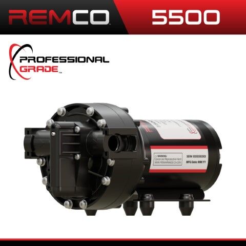 Remco Professional Grade 5500 Sprayer Pump, 12-V, 5.3-GPM, 60-PSI, 3/4-In QA Port
