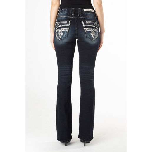 Rock Revival Women's Carose B203 Bootcut Jean in Dark Blue Pants