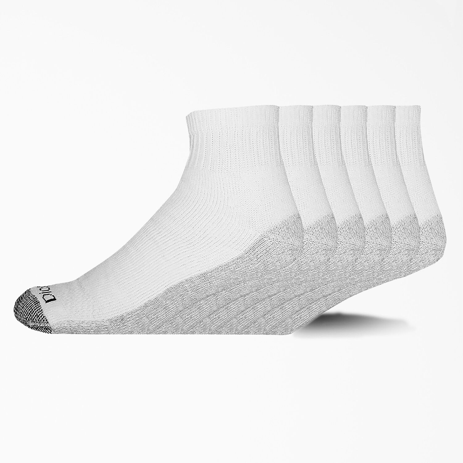Dickies Men's Moisture Control Quarter Socks 6-Pk in White
