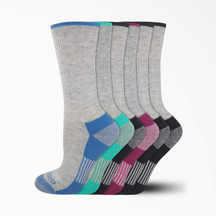 Dickies Women's Moisture Control Crew Socks, 6-Pk
