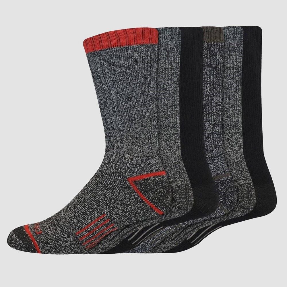 Dickies Men's Explorer Midweight Crew Sock, 6-Pk