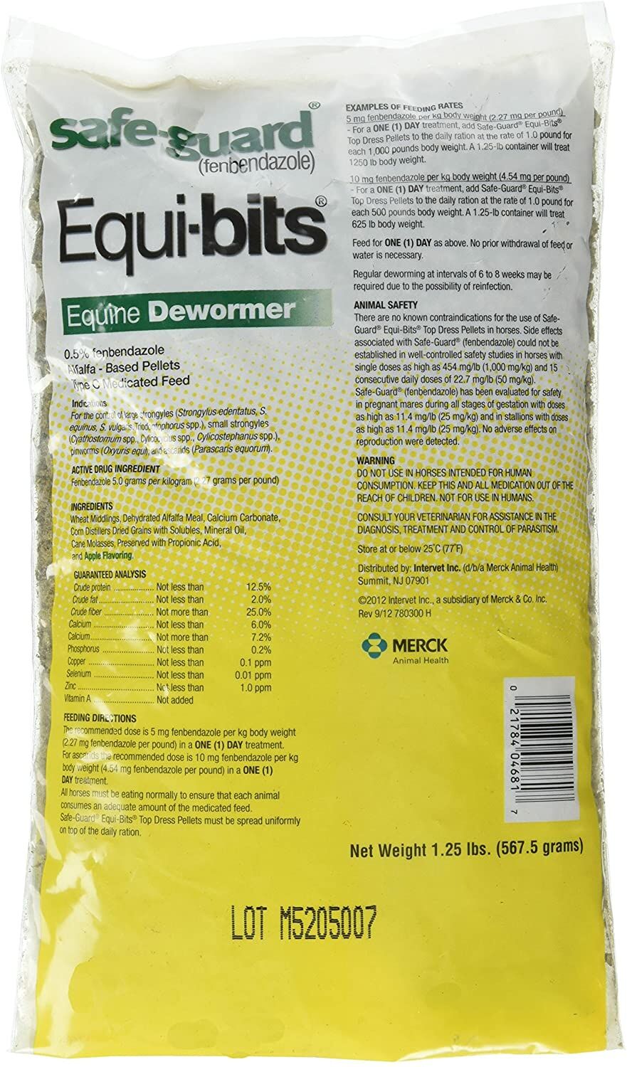 SAFE-GUARD Dewormer Pellets For Horses, 1.25-Pound