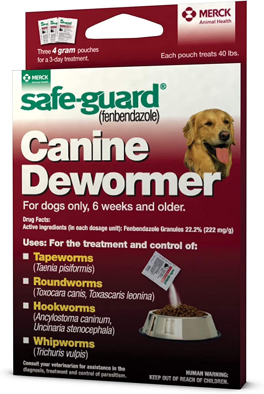 Safe-Guard 4g Canine Dewormer for 40-Lb Dogs, 3-Pk