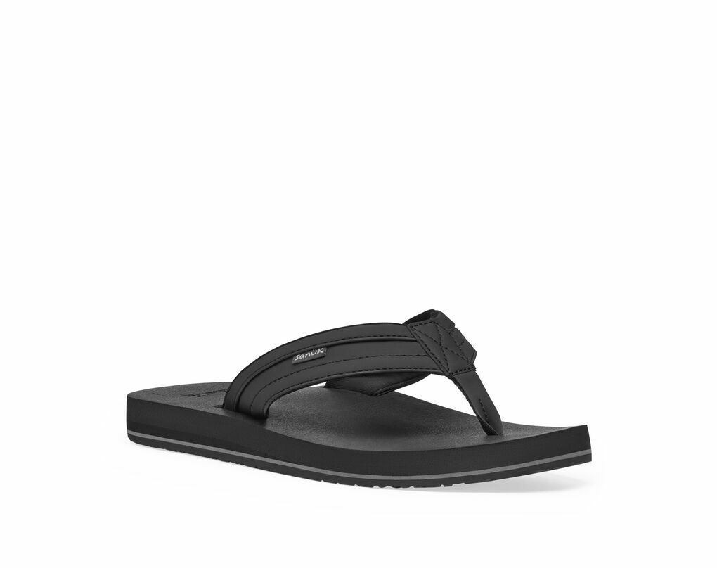 Men's Ziggy ST Sandal in Black - Sandals | Sanuk | C-A-L Ranch