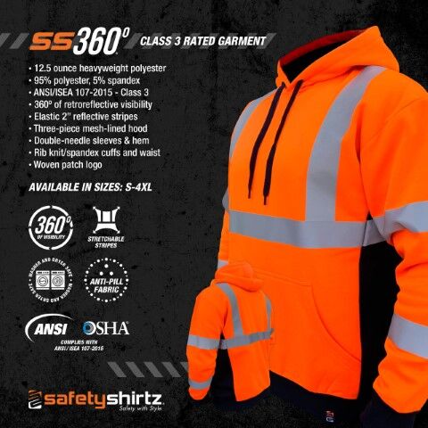 SafetyShirtz Men's SS360° Basic Class 2 Type R Reflective Safety Shirt