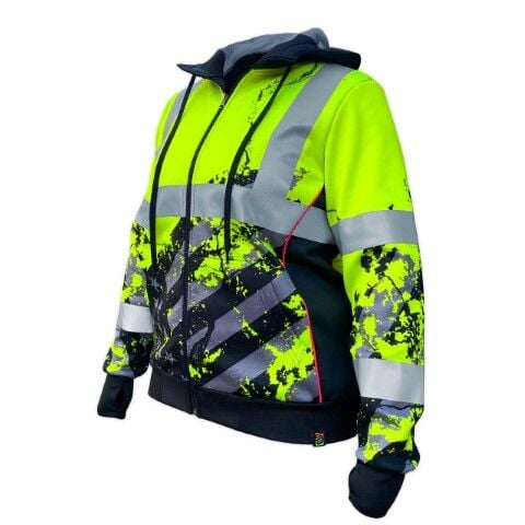 SafetyShirtz Women's SS360° American Grit Class 3 Type-R Reflective Safety Hoodie