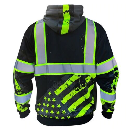 SafetyShirtz Men's SS360º Enhanced Visibility American Grit Stealth Safety Hoodie